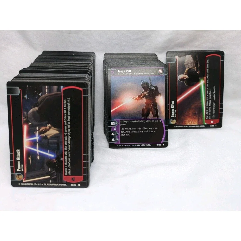 (350) Star Wars 2002 Trading Card Game Lot Commons Uncommon Rares Cards